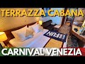 Carnival Venezia Terrazza Cabana Balcony Stateroom Tour 5206