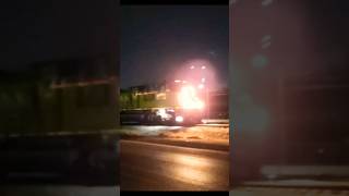 Union Pacific Military Train At Night