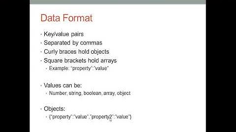 20 - Intro to JavaScript Object Notation (JSON)