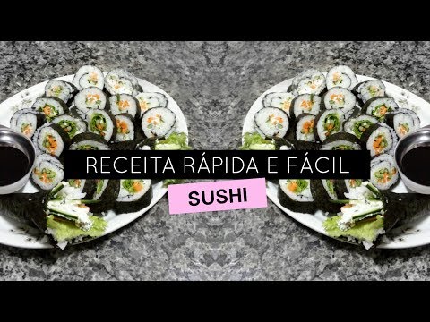 RECEITA SUSHI VEGETARIANO RÁPIDO E FÁCIL