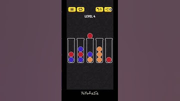 Ball Sort Puzzle Level 1-5 Walkthrough🧪🟡🔴🟣, # shorts