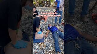 Actual training for drowned person rescue #basiclifesupport #training #caregiver #rescue #shorts