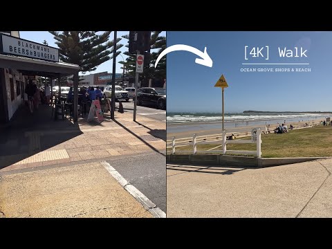 From the Shops, to the Beach // Ocean Grove, Victoria [4K] Ambient Walk / ちょっとビーチ歩こう