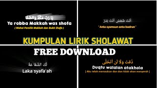 kumpulan mentahan lirik sholawatan//MediaFire