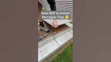 How NOT to Install Porcelain Tiles ⚒️ #landscaper #fail #patio #followforupdates #subscribe #diy