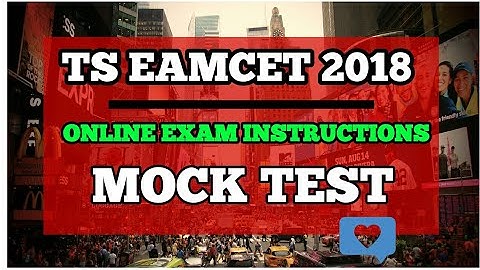 TS EAMCET ||MOCK TEST||ONLINE EXAM||INSTRUCTIONS
