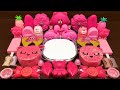 PINK Slime ! Mixing Random Things into FLUFFY Slime ! Satisfying Slime Videos #242
