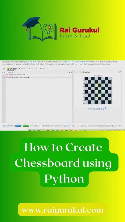 How to Create Chessboard using Python | Python Tutorial | Python ...