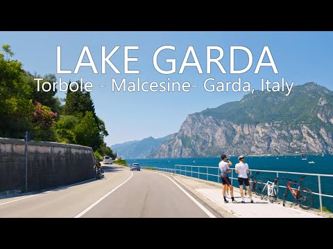 4K Scenic Drive along Lake Garda East Shore | Torbole to Garda, Italy