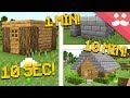 MINECRAFT HOUSE: 10 Minute, 1 Minute, 10 Second!