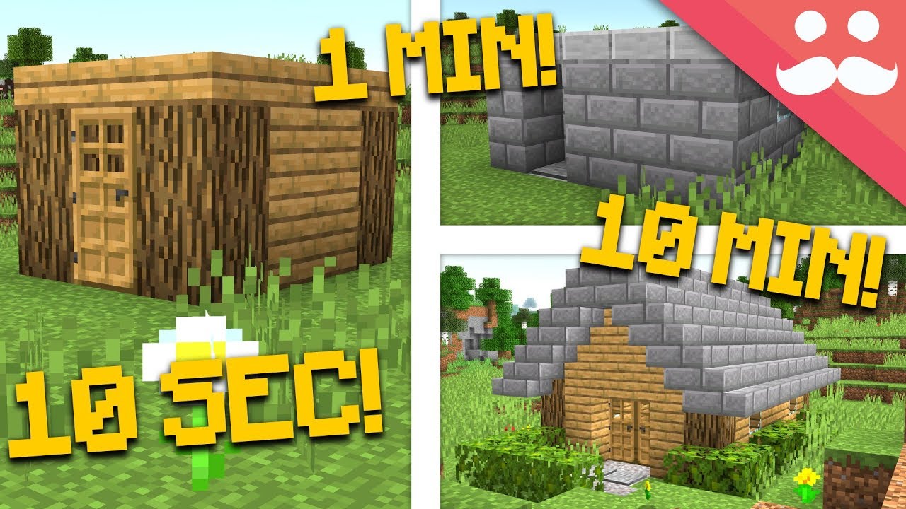 Minecraft House: 10 Minute, 1 Minute, 10 Second!