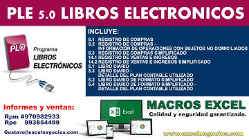Presentación - PLE 5.0.0.5 LIBROS ELECTRÓNICOS (Macros en Excel)