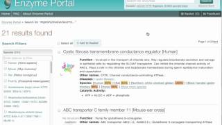 Sequence search using the Enzyme Portal