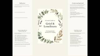 Printable Grief & Healing Guide PDF | Self Care Workbook & Journal