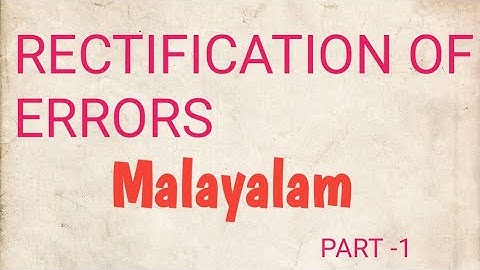 Rectification of Errors// Accountancy//Simple explanation in Malayalam//Part 1//  +1, B.Com, CA, CMA