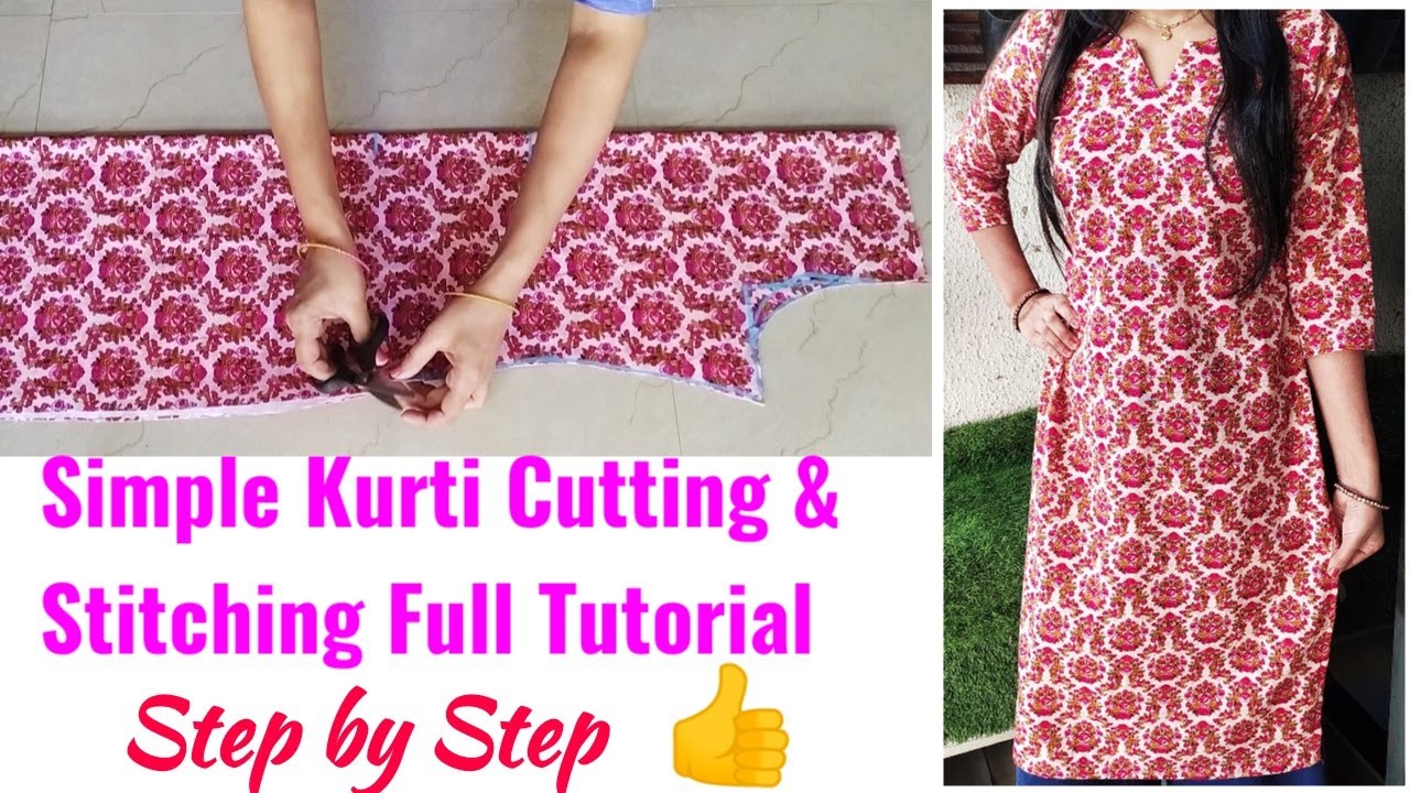 KurtiSuit Cutting and Stitching Full Tutorial Step by Step  kameez  Cutting and Stitching  YouTube