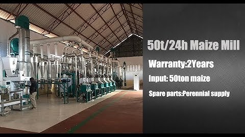 50t/24h Maize Milling Machine for Africa Super White Maize Flour
