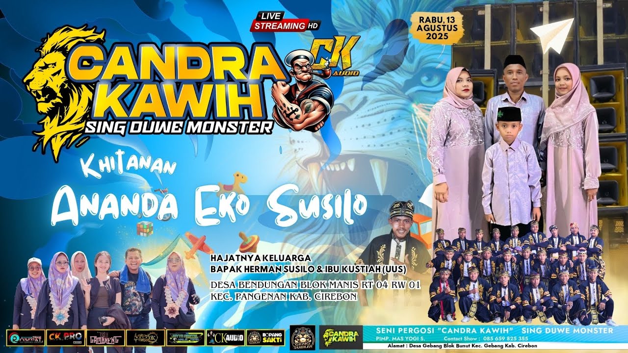 Live Candra Kawih Khitanan Ananda Eko Susilo  || 13 Agustus 2025 || Bendungan - Pangenan