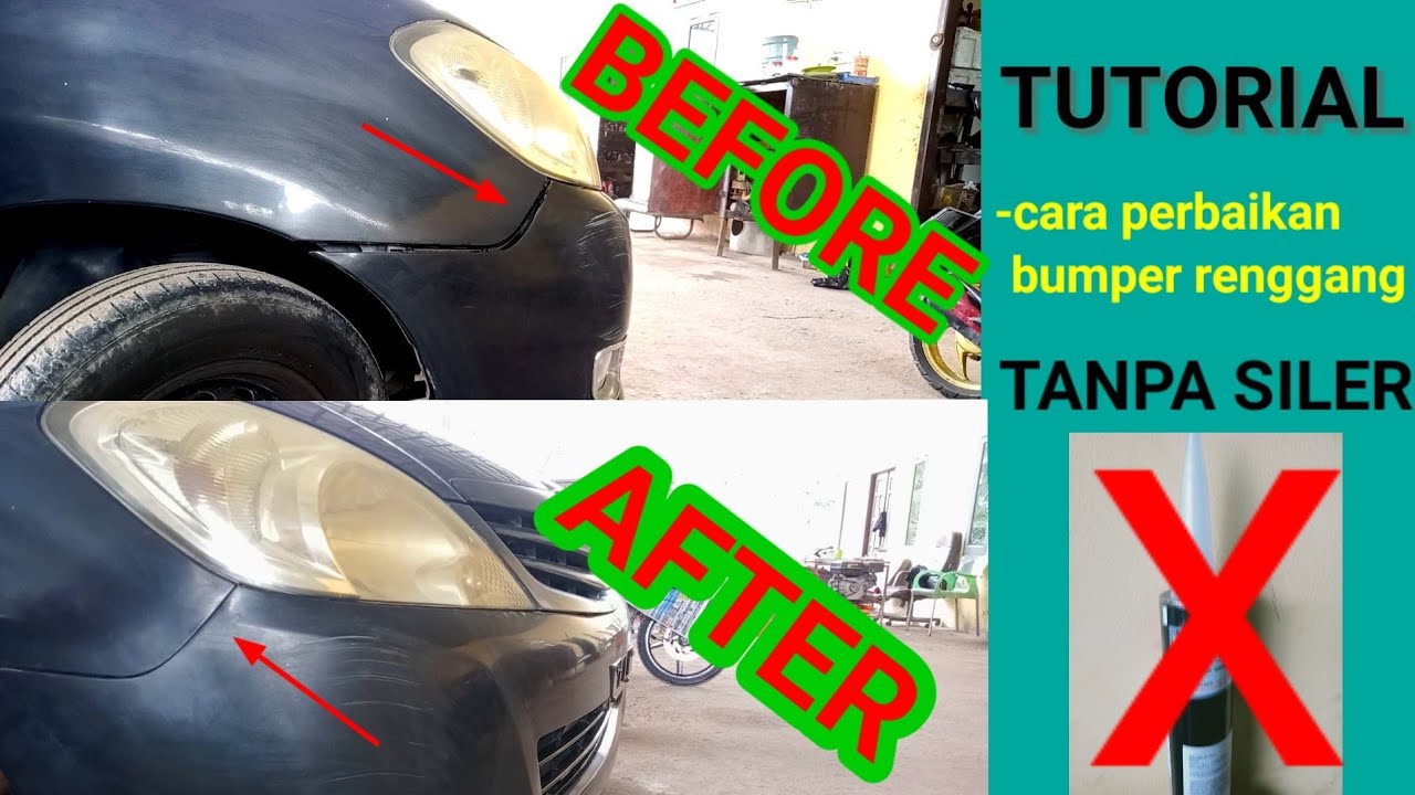 TUTORIAL cara mudah memperbaiki BUMPER MOBIL RENGGANG YouTube