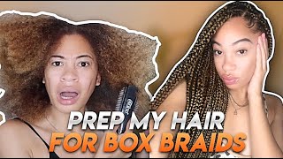 How I Prep My Natural Hair For Box Braids In A Rush