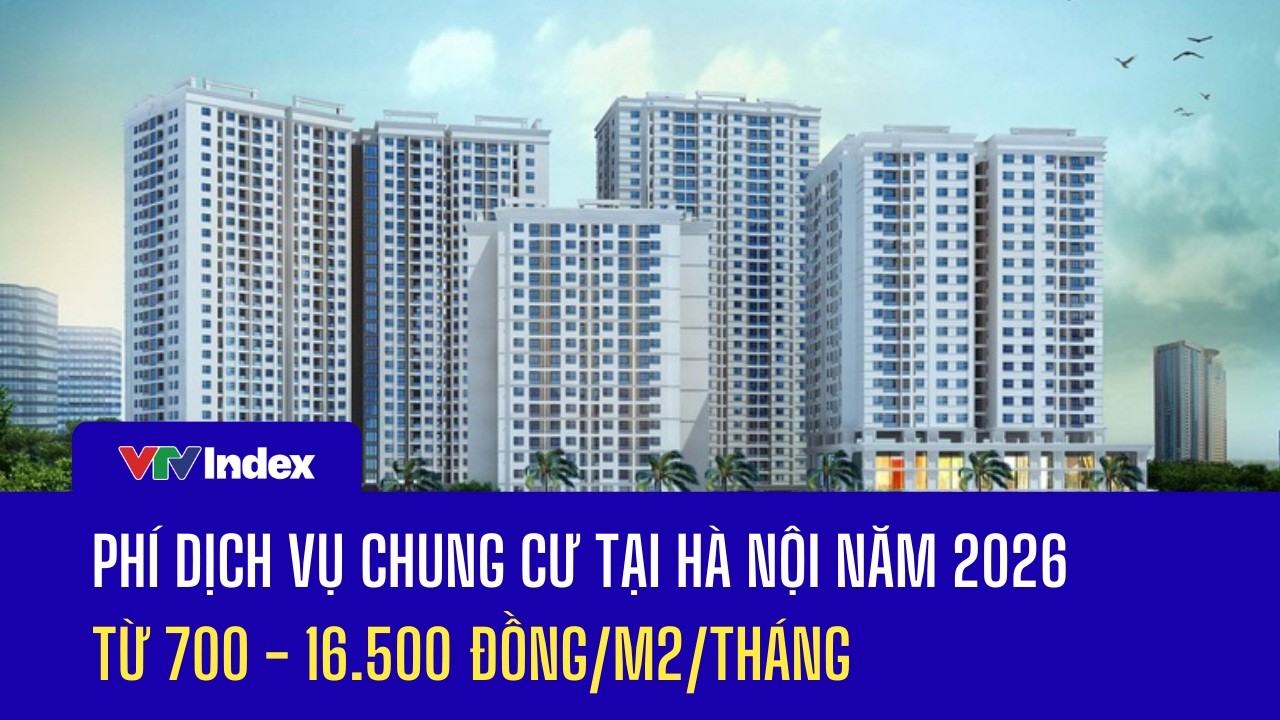 Phí dịch vụ chung cư tại Hà Nội năm 2026 từ 700 - 16.500 đồng/m2/tháng | VTVIndex