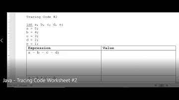 Java - Lesson #24 - Tracing Code Worksheet #2