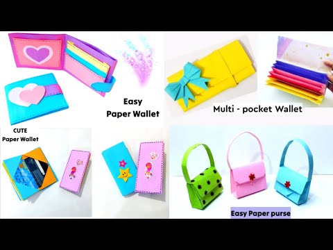 ❤️Paper wallet | How to make paper purse | paper crafts - YouTube