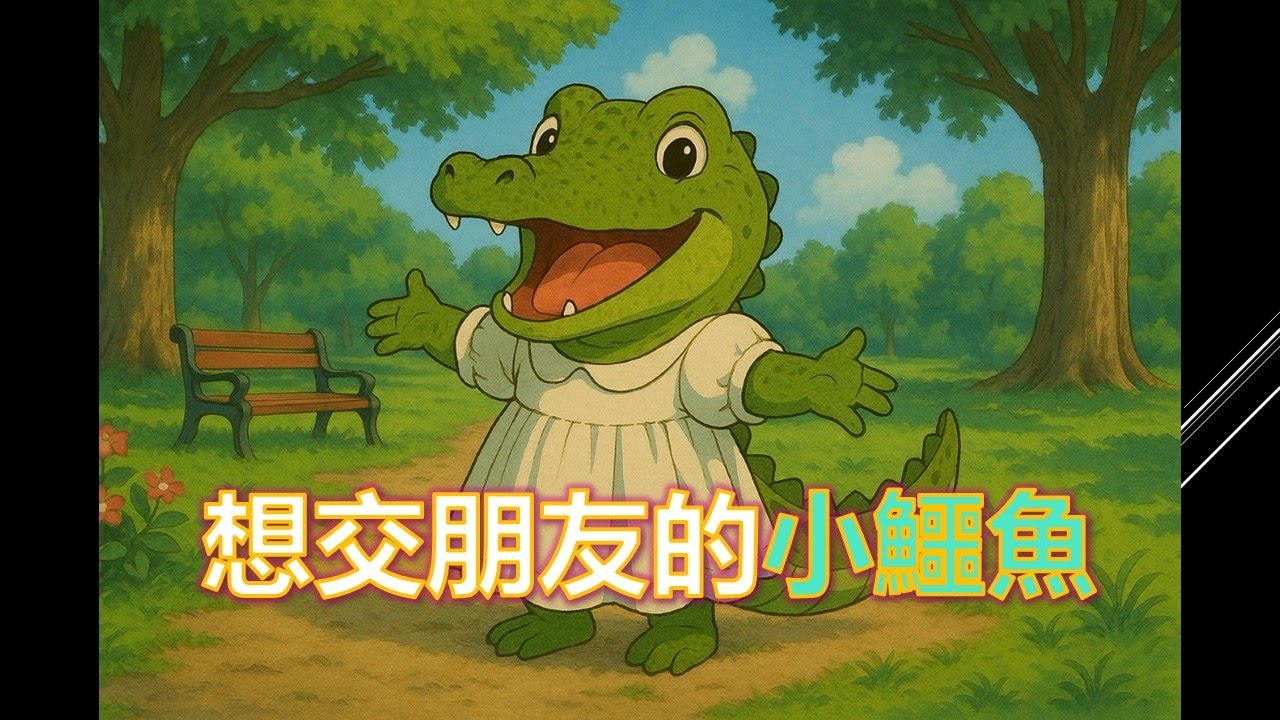 🐊《想交朋友的小鱷魚》：被忽略也不否定自己，學會與人互動、也享受自己玩的快樂！｜兒童睡前故事｜親子共讀🐊