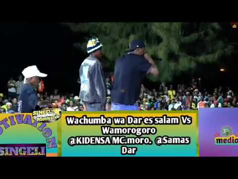KIDENSA NA SAMAS KWENYE STEJ MOJA SONG Wachumba Wa Dar Na Wamoro SHOW LIVE RONGONI