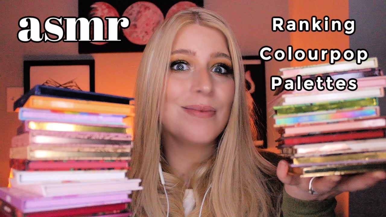 [ASMR] Ranking My Colourpop 12 Pan Palettes | Tapping & Whispering 😌