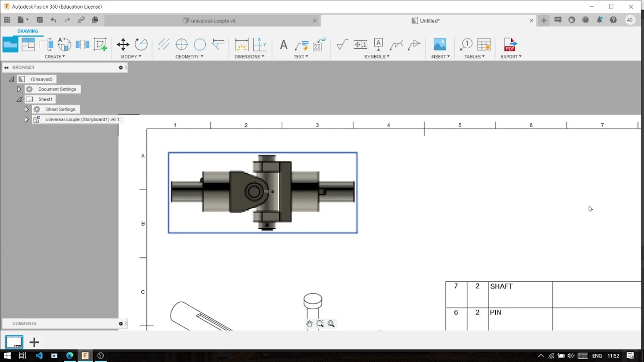 How to show only one component in Fusion 360 drafting or drawing - YouTube
