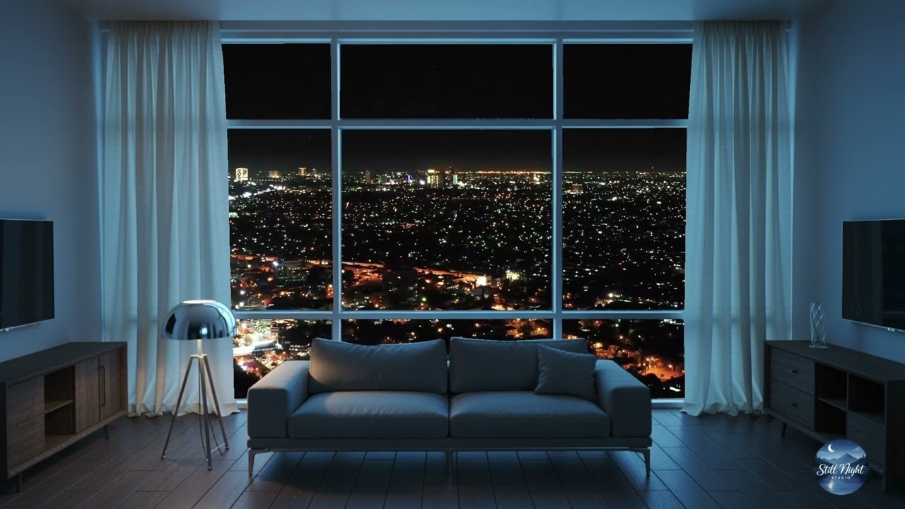 Luxurious relaxing music and city views