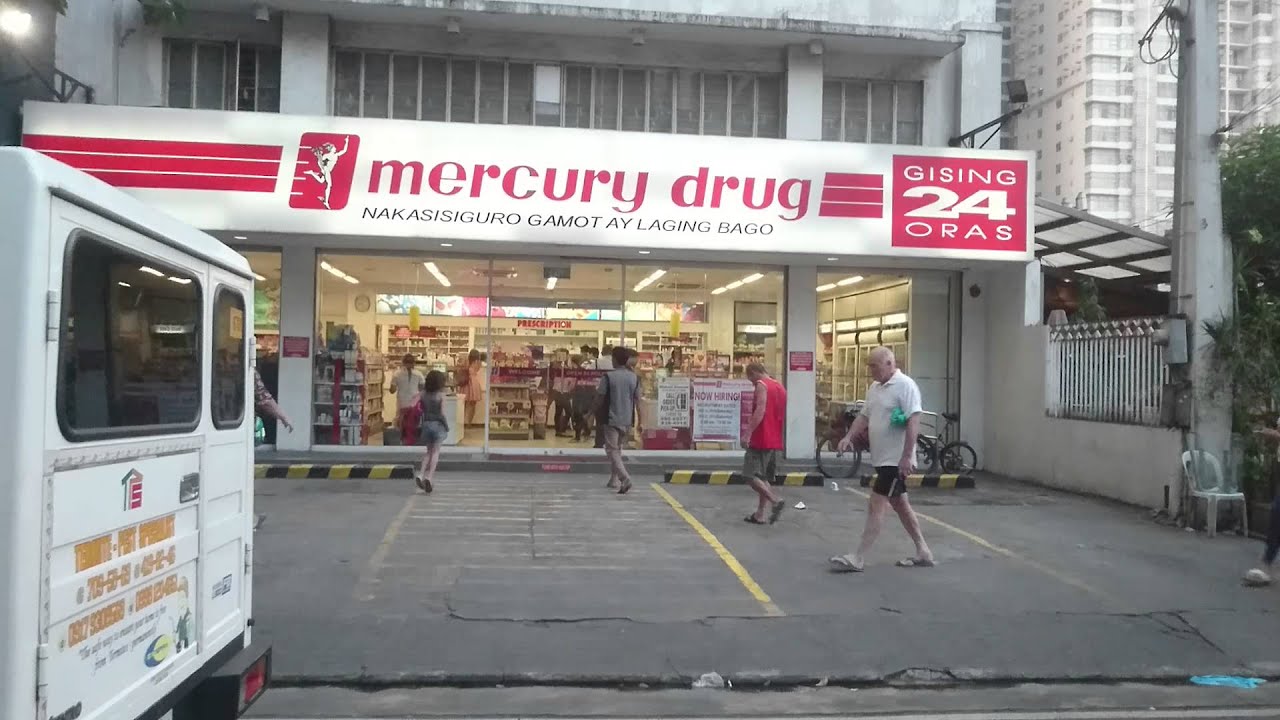 Philippines, Metro Manila, mercury drug store YouTube