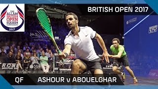 Squash: Ashour v Abouelghar - British Open 2017 QF Highlights