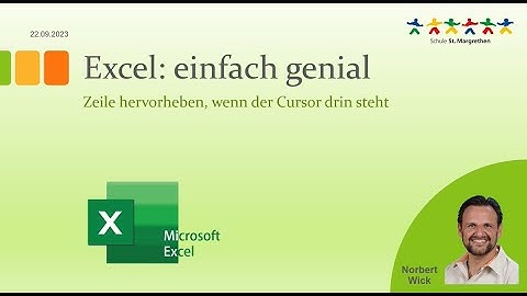 Excel: aktive Zeile oder Spalte hervorheben