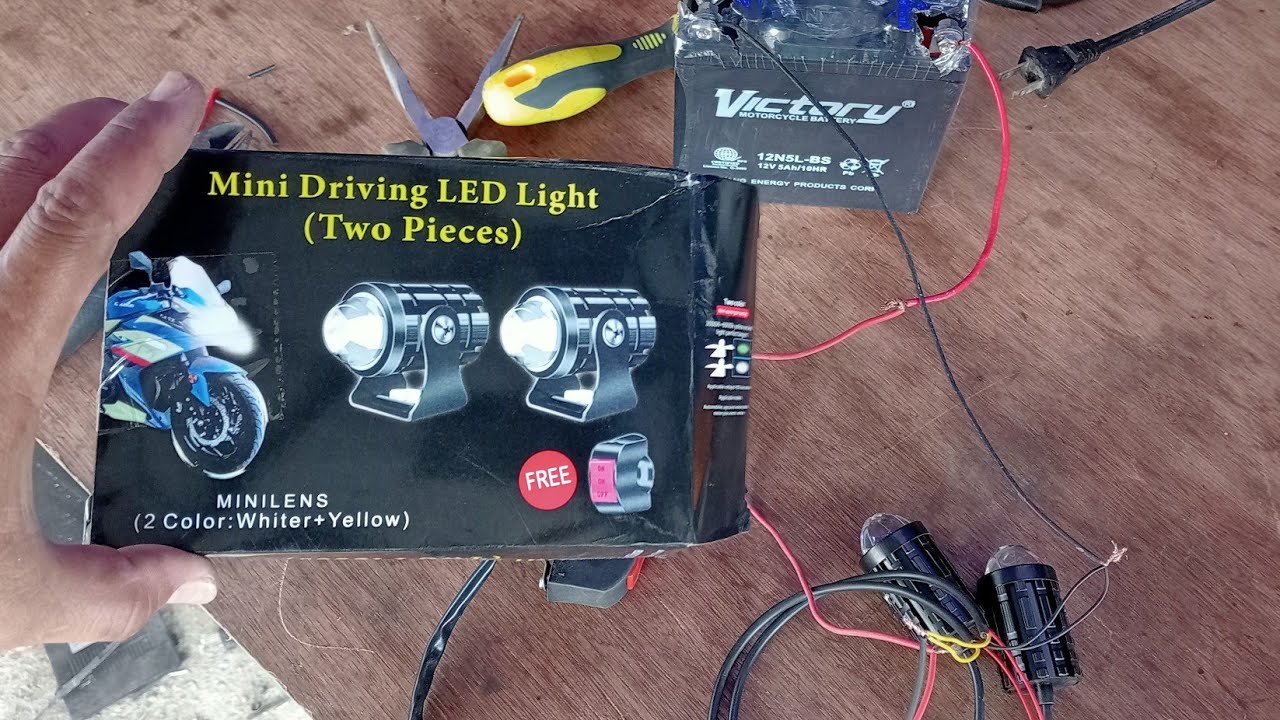 Mini Driving LED Light Paano ikonek sa ating battery