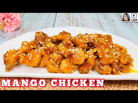 MANGO CHICKEN | Mango Glazed Chicken | Quick Chicken Bites | Sweet And Sour Chicken Starter Recipe