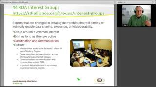 RDA Webinars: Getting Active in RDA (Rainer Stotzka, Juan Bicarregui, Peter Wittenburg)