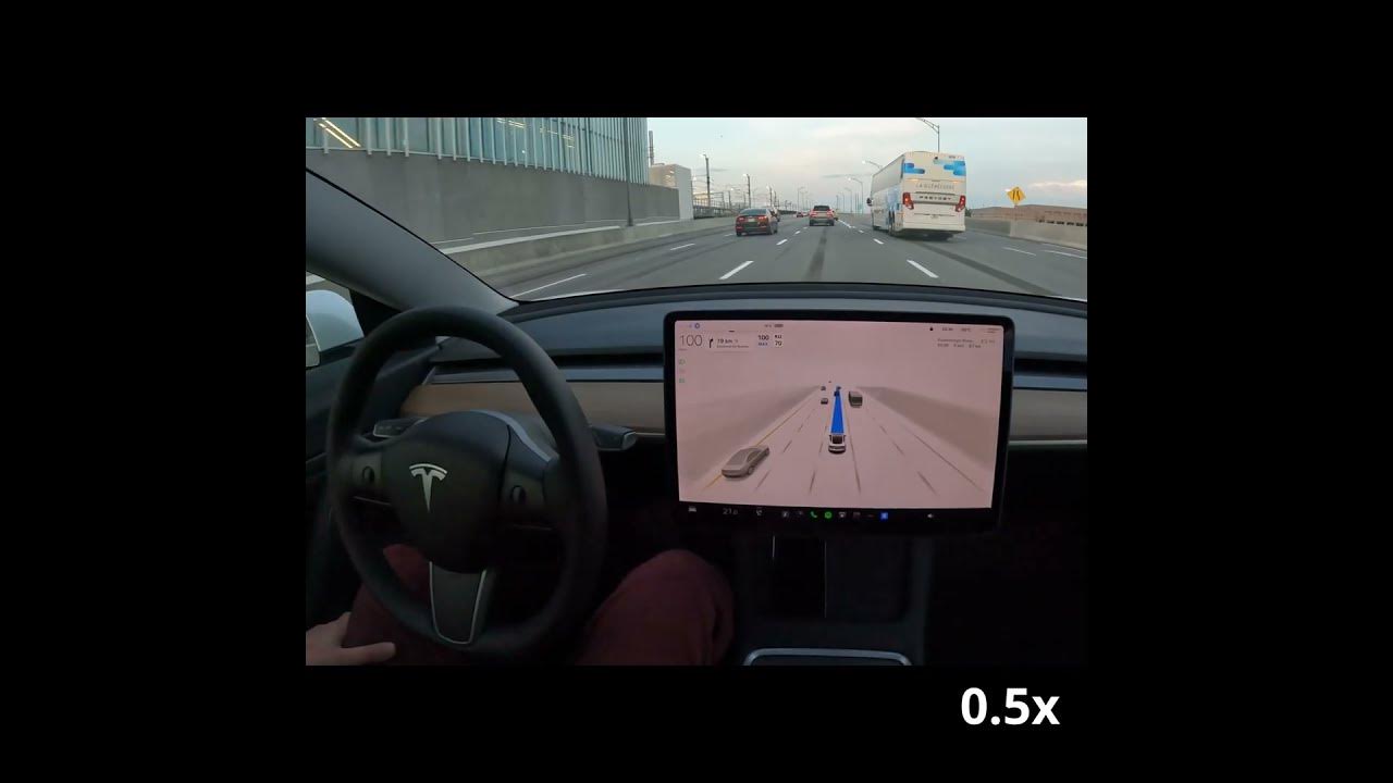 Autopilot Slows Down for Turn Signal Tesla FSD Beta Shorts YouTube