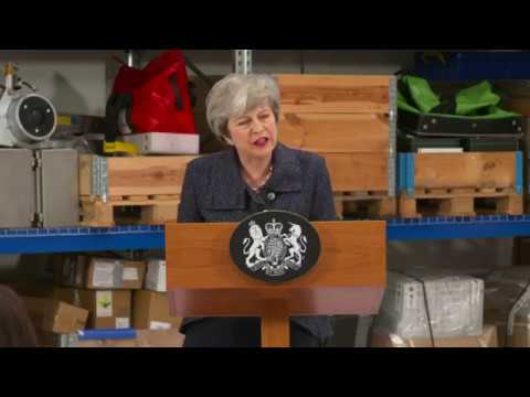 Reporter quips at British PM Theresa May on Women's Day after Brexit speech newspaper mockup