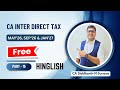 CA CS CMA Inter DT ABSOLUTELY FREE | May 26 Sep 26 Jan 27 HINGLISH Part 15 | CA Siddharth N Surana