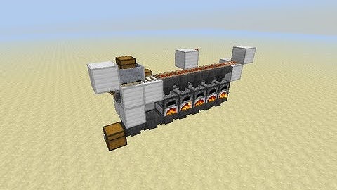 Minecraft Redstone Tutorial - 2 Wide Semi-Automatic Industrial Furnace