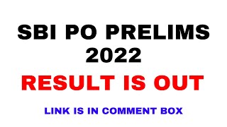 SBI PO PRELIMS 2022 RESULT IS OUT | ALL THE BEST