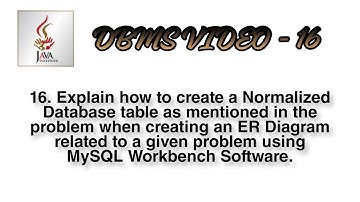 DBMS-16  How to create a Normalized Database table when creating an ER diagram.