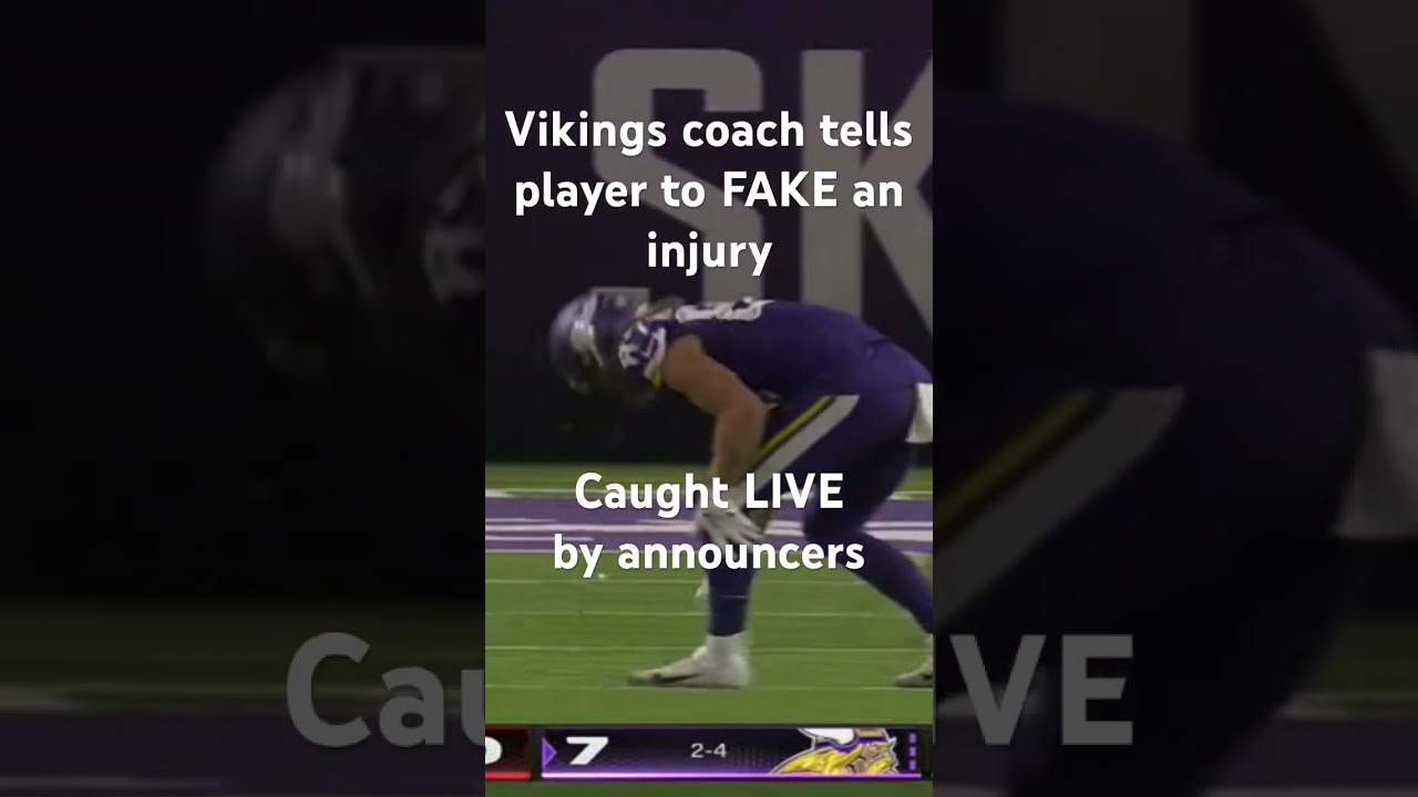 Guarda Vikings Head Coach Kevin O’Connell caught on Monday Night Football telling player to fake an injury su YouTube Guarda Vikings Head Coach Kevin O’Connell caught on Monday Night Football telling player to fake an injury su YouTube