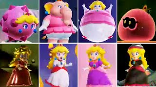 Super Mario Bros. Wonder - All Peach Transformations (Power-Ups & Wonder Effects)