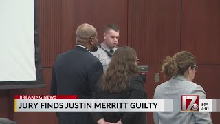 Wake County jury finds Justin Merritt guilty of Andy Banks murder