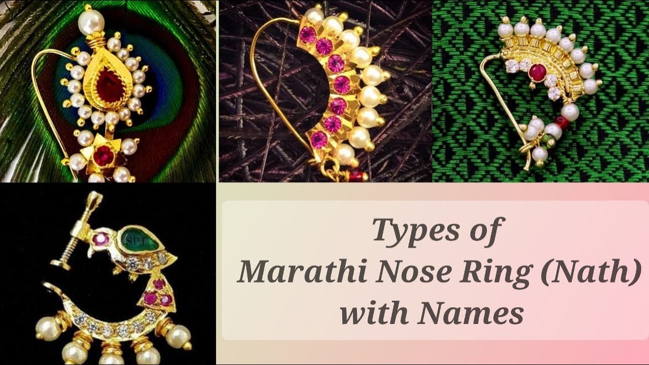 Buy Jewelopia Maharashtrian Pearl Nath Red CZ Nose Stud Pin Traditional  Bridal Nath Wedding Jewelry Marathi Nose Ring Without Piercing Pearl Gold  Plated Clip On Press Nath For Girls Online at Best