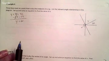 Module 6 - Lesson 5 - Solving for Unknown Angles Using Equations