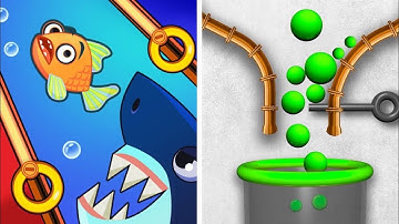 Save The Fish Vs Pull The Pin - Puzzle Game All Levels Gameplay For Android, IOS Mobile